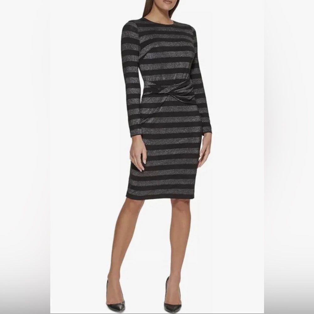 Tommy Hilfiger Striped Twisted Sheath Dress size 12 new